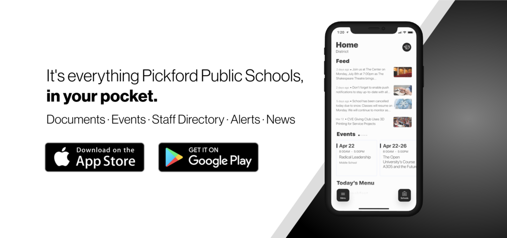 Pickford Schools has a  New App!